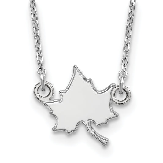 10K White Gold Logoart Indiana State University I S Small Pendant 18 Inch Necklace