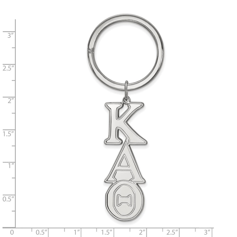 Sterling Silver Rhodium Plated Logoart Kappa Alpha Theta Key Chain