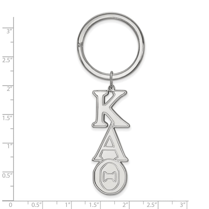 Sterling Silver Rhodium Plated Logoart Kappa Alpha Theta Key Chain