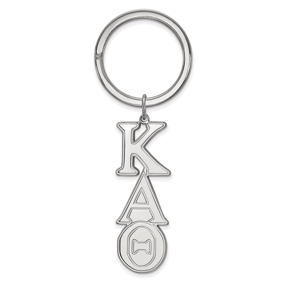 Sterling Silver Rhodium Plated Logoart Kappa Alpha Theta Key Chain
