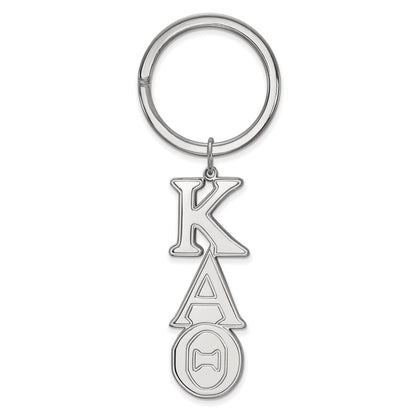 Sterling Silver Rhodium Plated Logoart Kappa Alpha Theta Key Chain