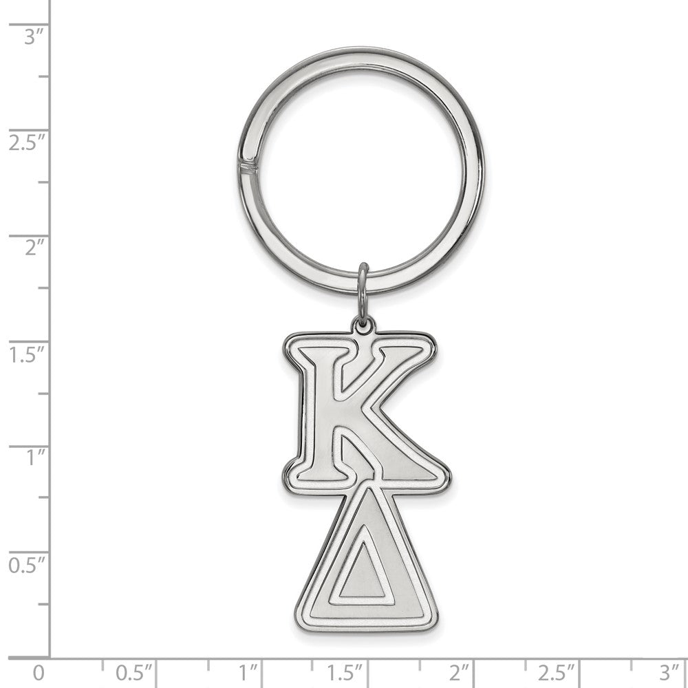 Sterling Silver Rhodium Plated Logoart Kappa Delta Key Chain