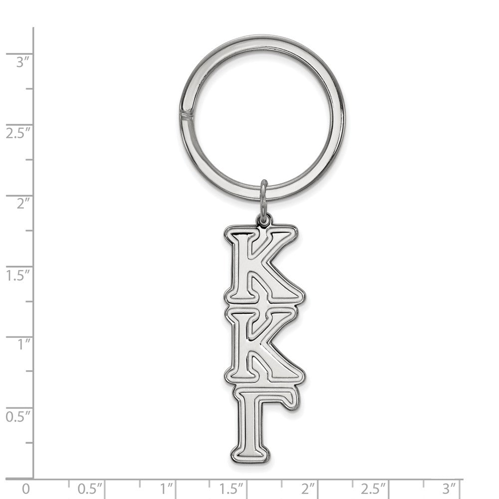 Sterling Silver Rhodium Plated Logoart Kappa Kappa Gamma Key Chain