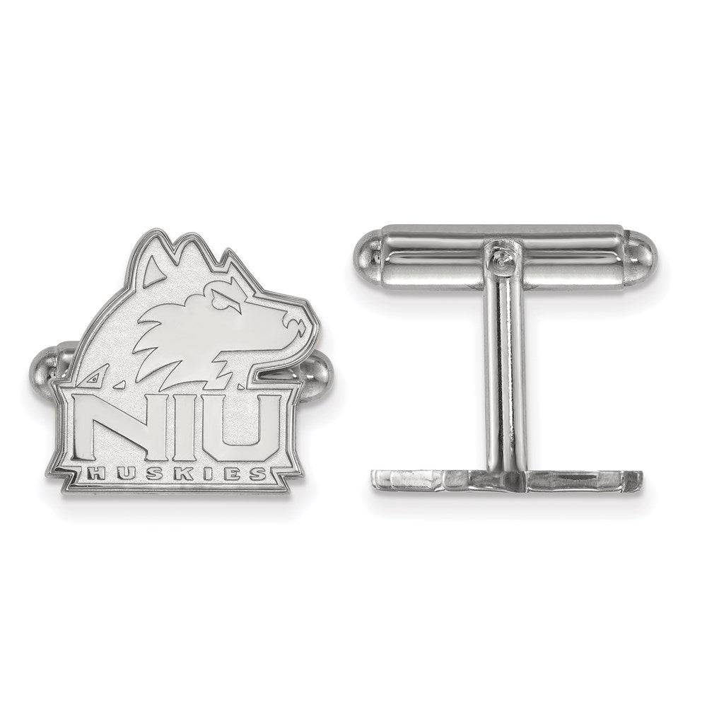 Sterling Silver Rhod-Pltd Logoart Northern Illinois University Cuff Links
