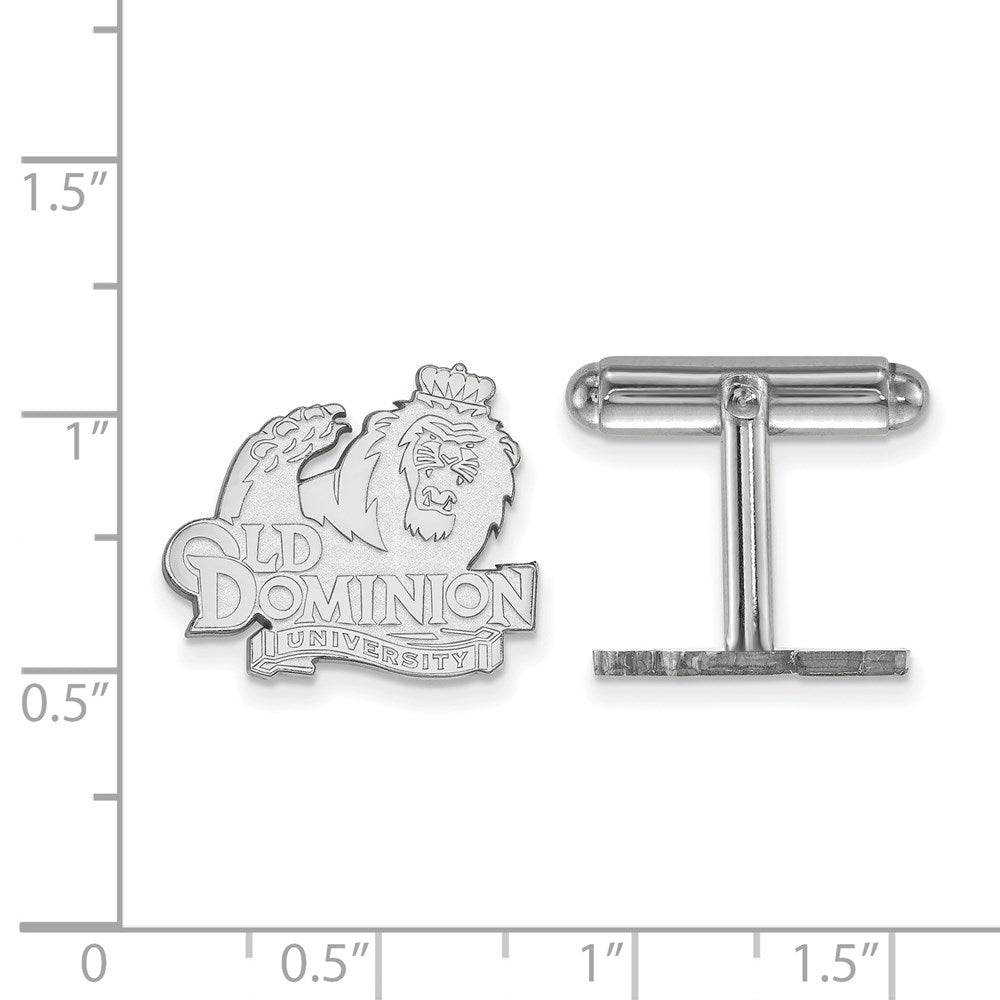 Sterling Silver Rhod-Pltd Logoart Old Dominion University Cuff Links