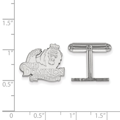 Sterling Silver Rhod-Pltd Logoart Old Dominion University Cuff Links
