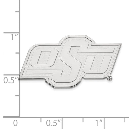 Sterling Silver Rhod-Pltd Logoart Oklahoma State University Lapel Pin