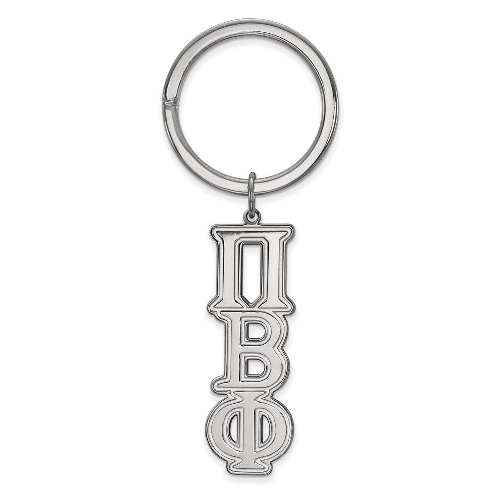 Sterling Silver Rhodium Plated Logoart Pi Beta Phi Key Chain