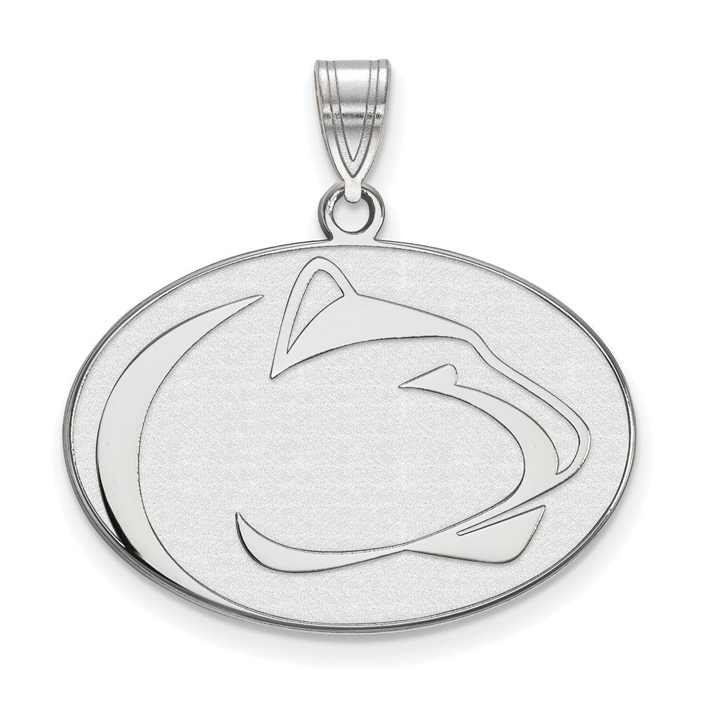 10K White Gold Logoart Penn State University Lion Large Pendant