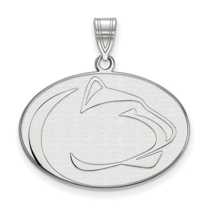 Sterling Silver Rhodium Plated Logoart Penn State University Lion Large Pendant