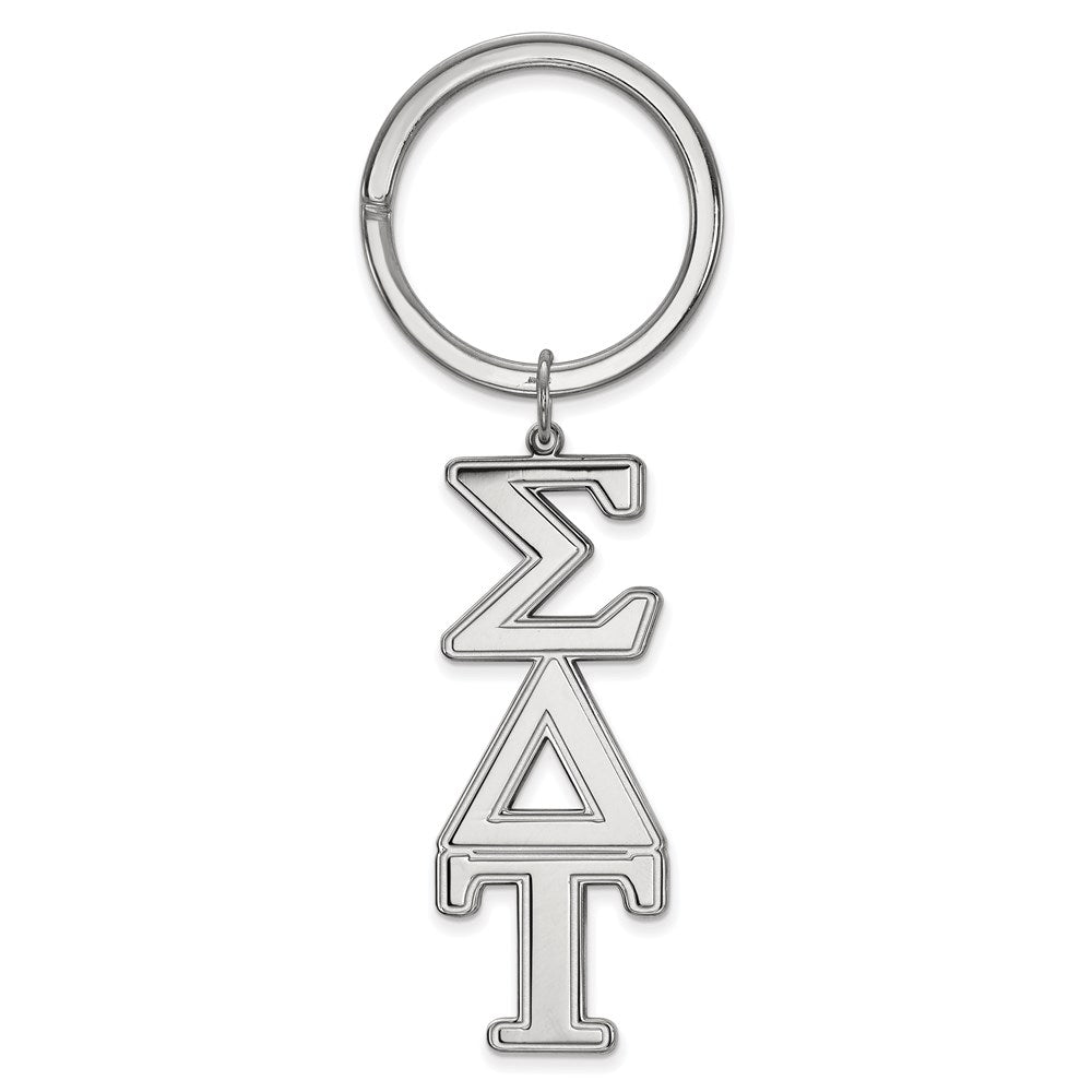 Sterling Silver Rhodium Plated Logoart Sigma Delta Tau Key Chain