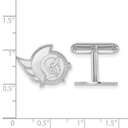 Sterling Silver Rhod-Pltd Nhl Logoart Ottawa Senators Cuff Links