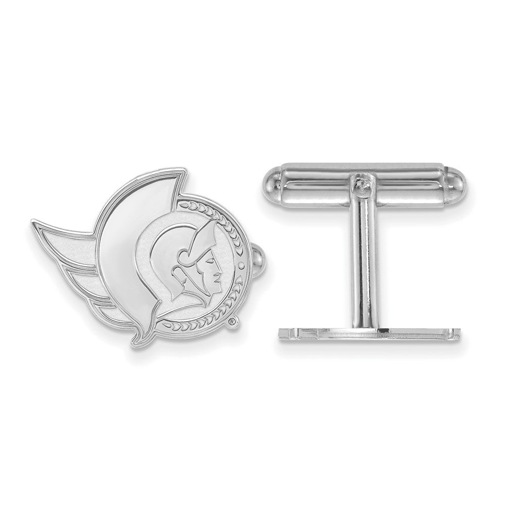 Sterling Silver Rhod-Pltd Nhl Logoart Ottawa Senators Cuff Links