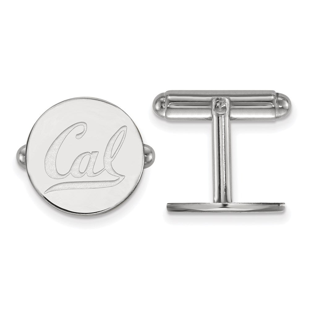 Sterling Silver Rhod-Pltd Logoart U. of California Berkeley Cuff Links