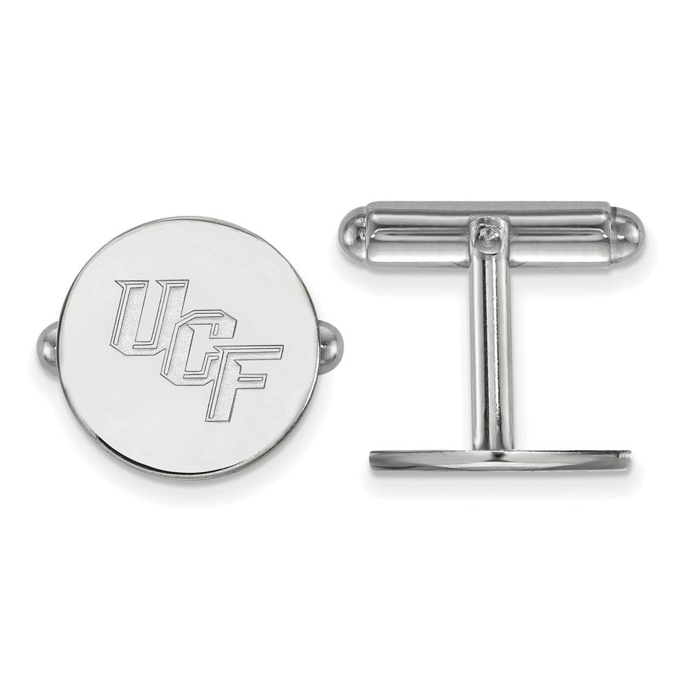 Sterling Silver Rhod-Pltd Logoart University of Central Florida Cuff Links