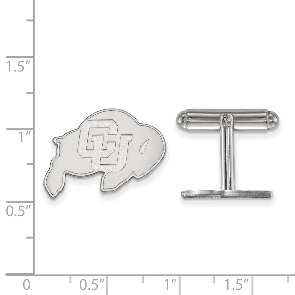 Sterling Silver Rhod-Pltd Logoart University of Colorado Cuff Links
