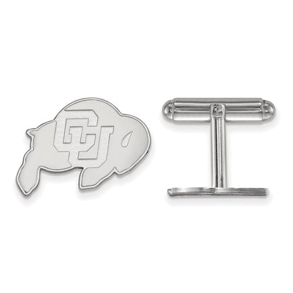 Sterling Silver Rhod-Pltd Logoart University of Colorado Cuff Links