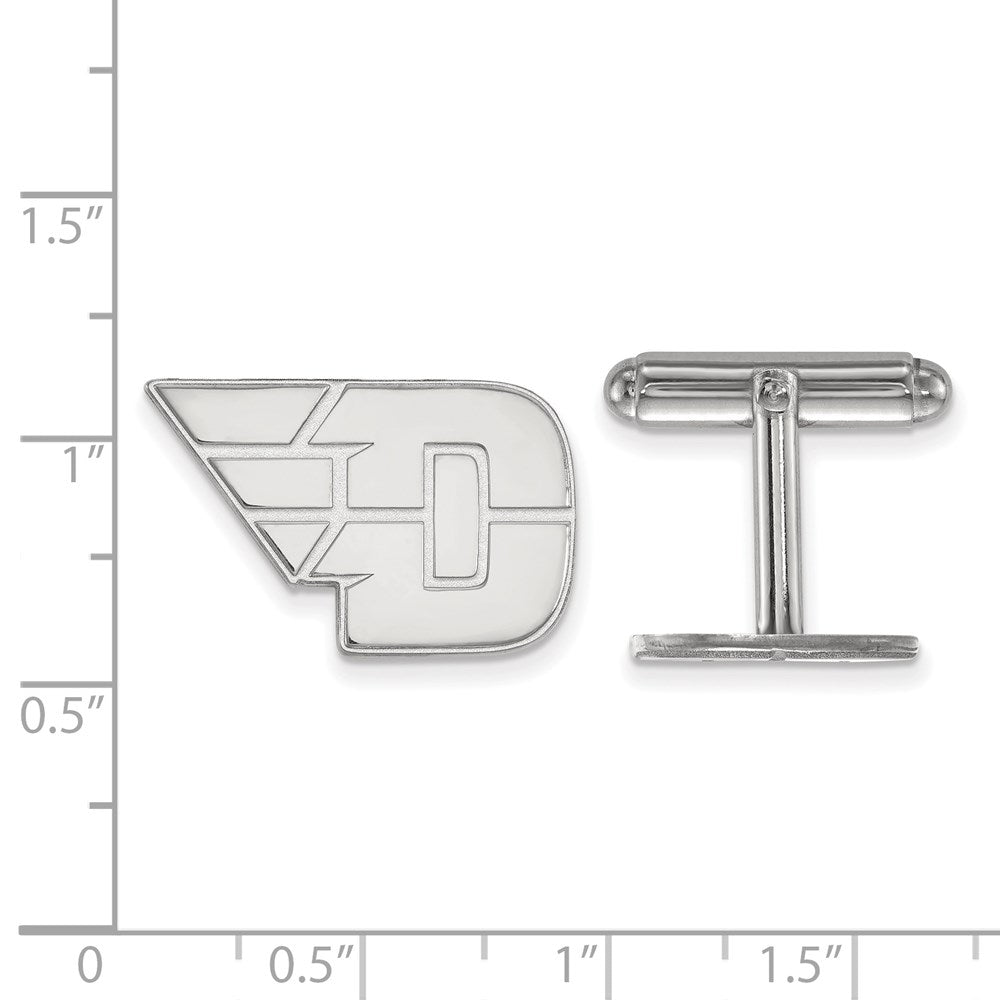 Sterling Silver Rhod-Pltd Logoart University of Dayton Cuff Links