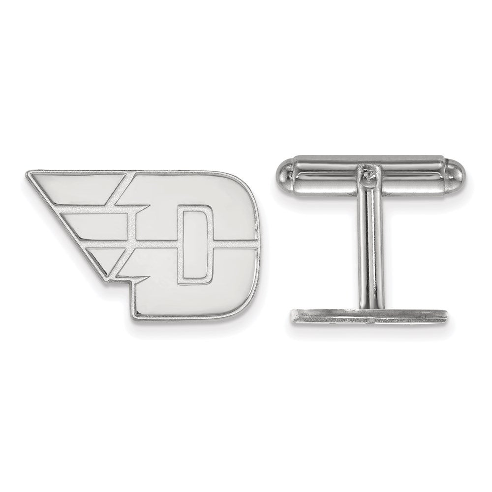 Sterling Silver Rhod-Pltd Logoart University of Dayton Cuff Links