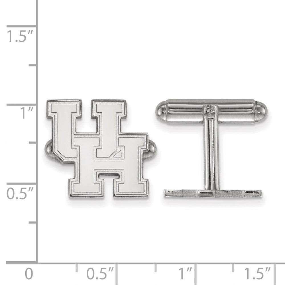 Sterling Silver Rhod-Pltd Logoart University of Houston Cuff Links