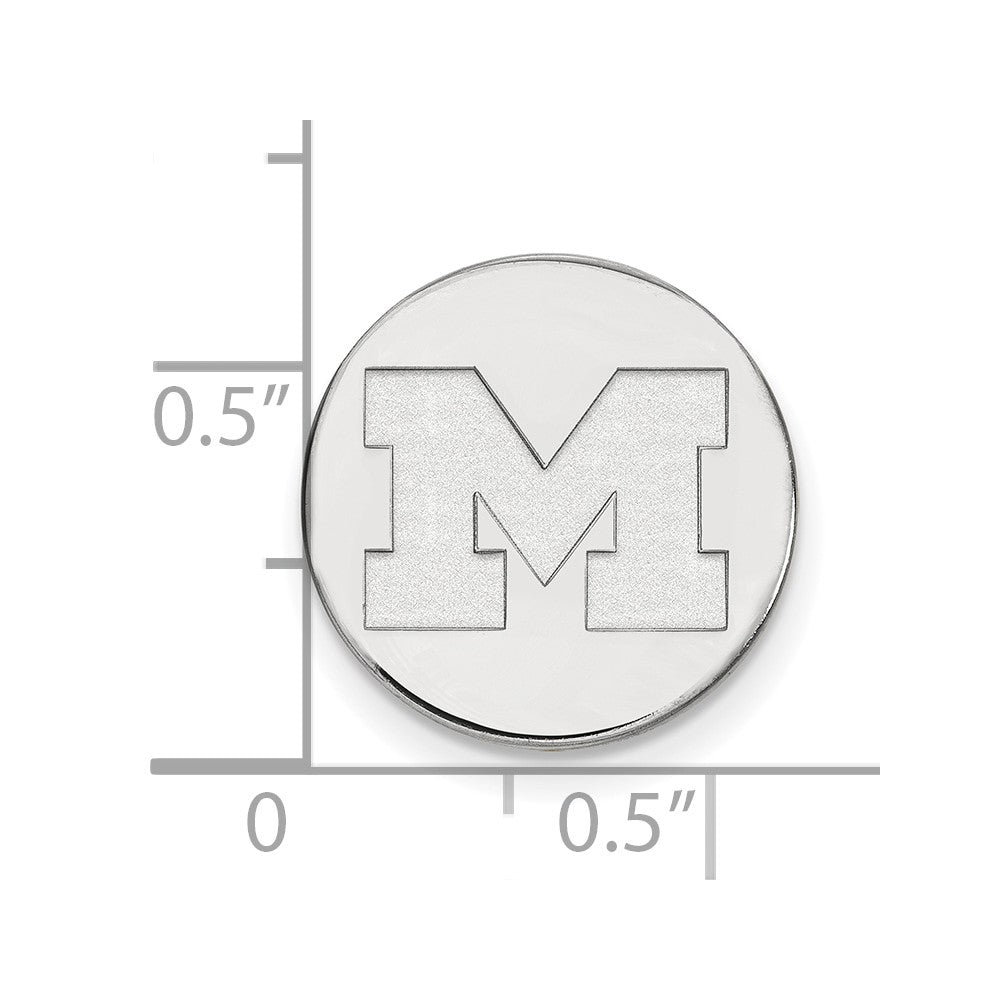 Sterling Silver Rhod-Pltd Logoart University of Michigan Lapel Pin