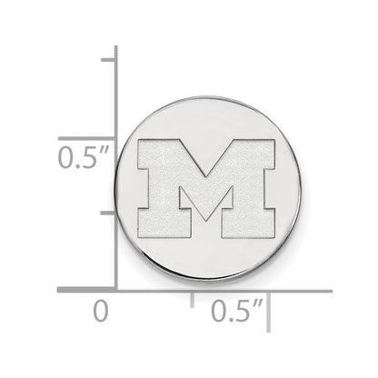 Sterling Silver Rhod-Pltd Logoart University of Michigan Lapel Pin