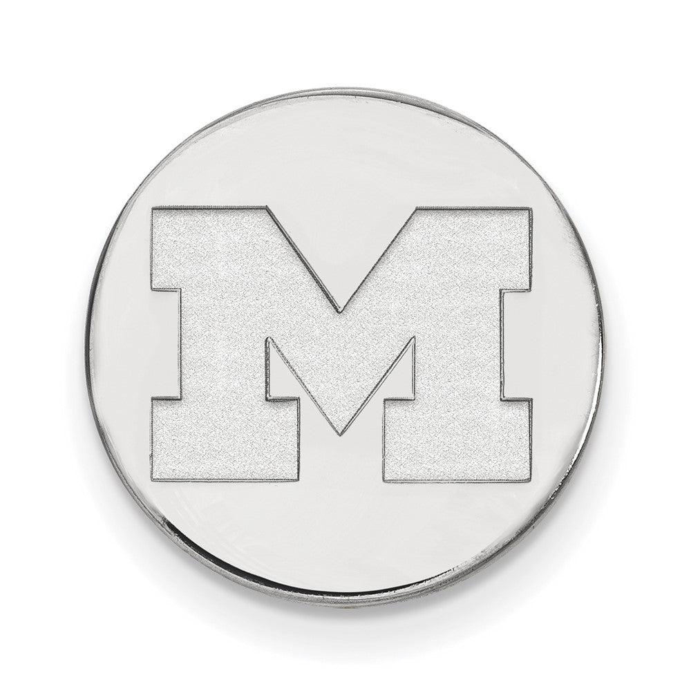 Sterling Silver Rhod-Pltd Logoart University of Michigan Lapel Pin