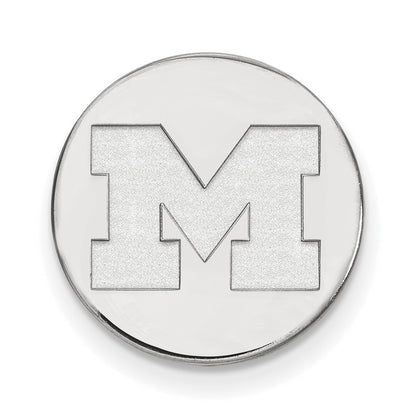 Sterling Silver Rhod-Pltd Logoart University of Michigan Lapel Pin