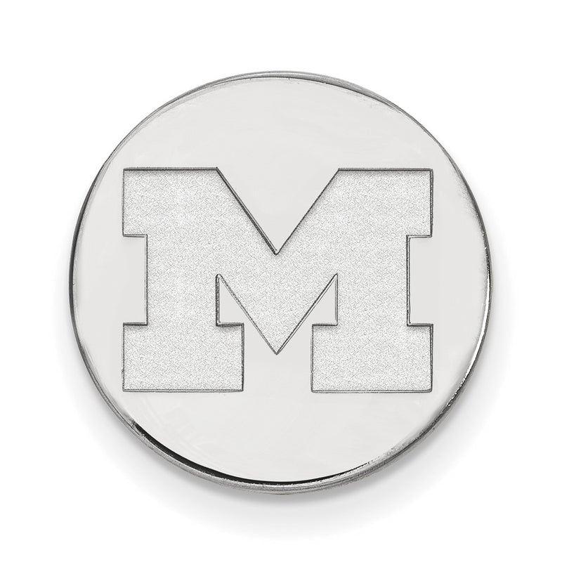 Sterling Silver Rhod-Pltd Logoart University of Michigan Lapel Pin