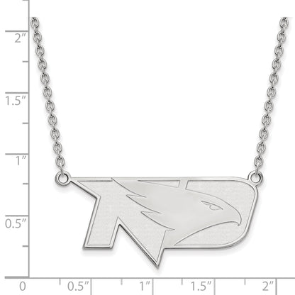 10K White Gold Logoart University Of North Dakota Large Pendant 18 Inch Necklace