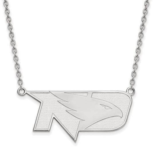 10K White Gold Logoart University Of North Dakota Large Pendant 18 Inch Necklace