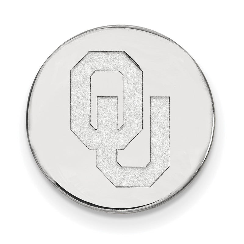 Sterling Silver Rhod-Pltd Logoart University of Oklahoma Tie Tac