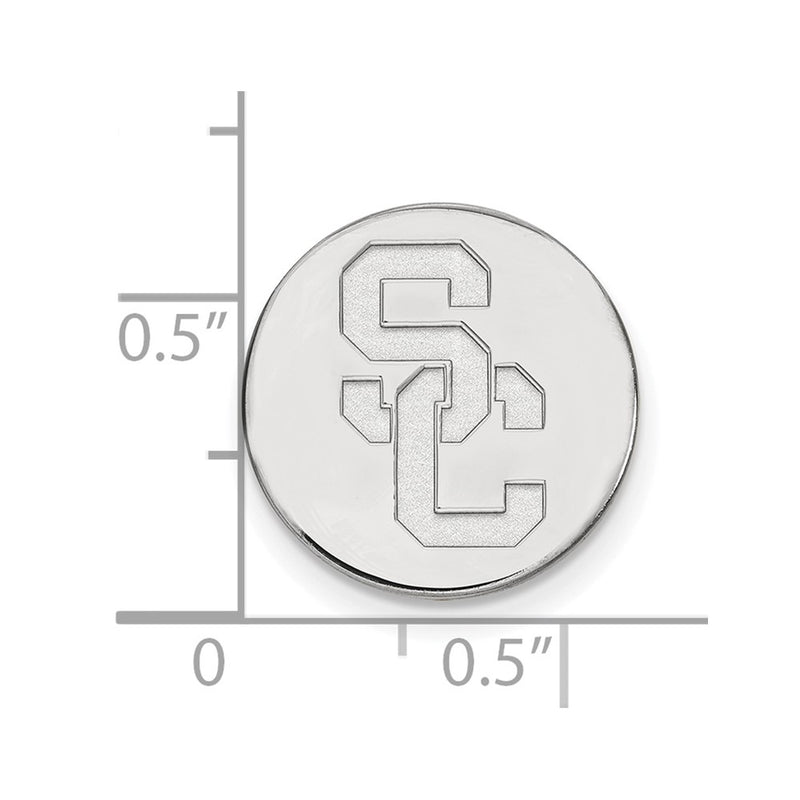 14K White Gold University of Southern California S-C Lapel Pin