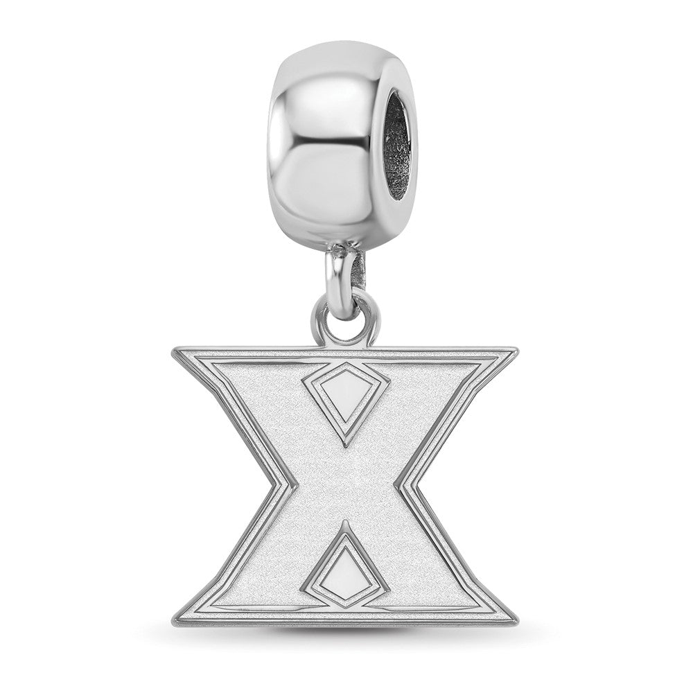 Sterling Silver Rhod-Pltd Logoart Xavier University Small Dangle Bead