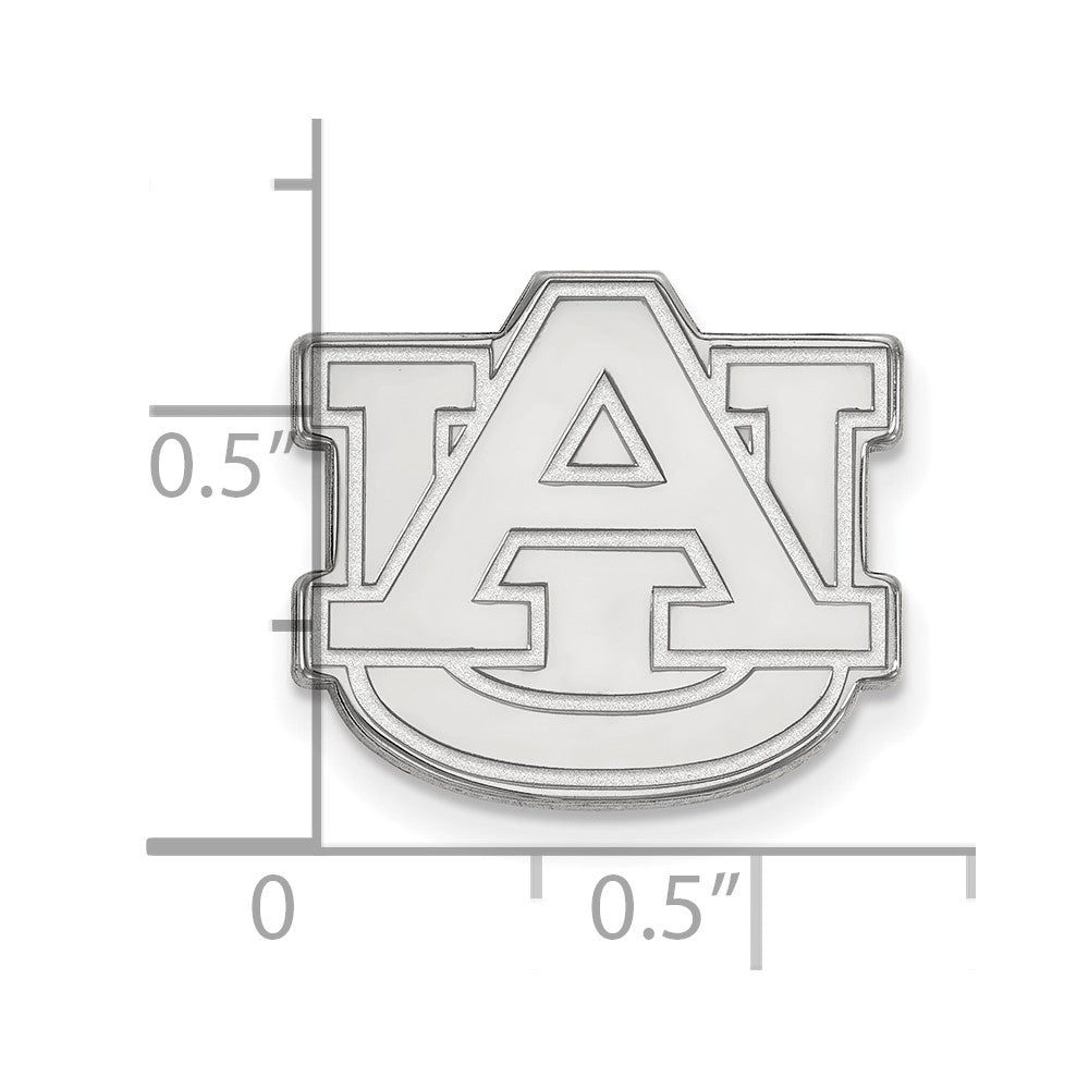 14K White Gold LogoArt Auburn University Lapel Pin