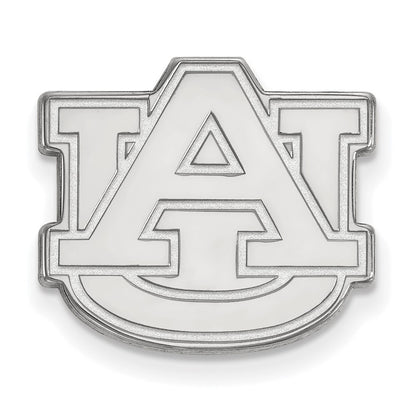 Sterling Silver Rhodium-Plated Logoart Auburn University Lapel Pin