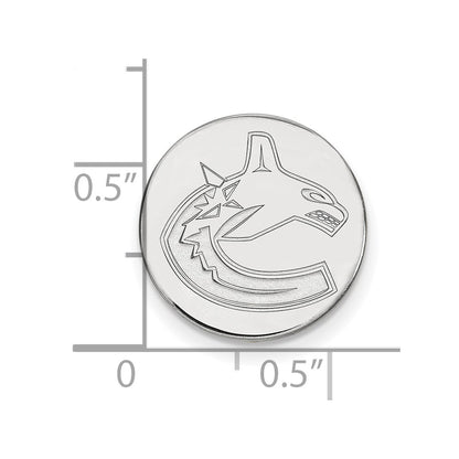 Sterling Silver Rhod-Pltd Nhl Logoart Vancouver Canucks Lapel Pin
