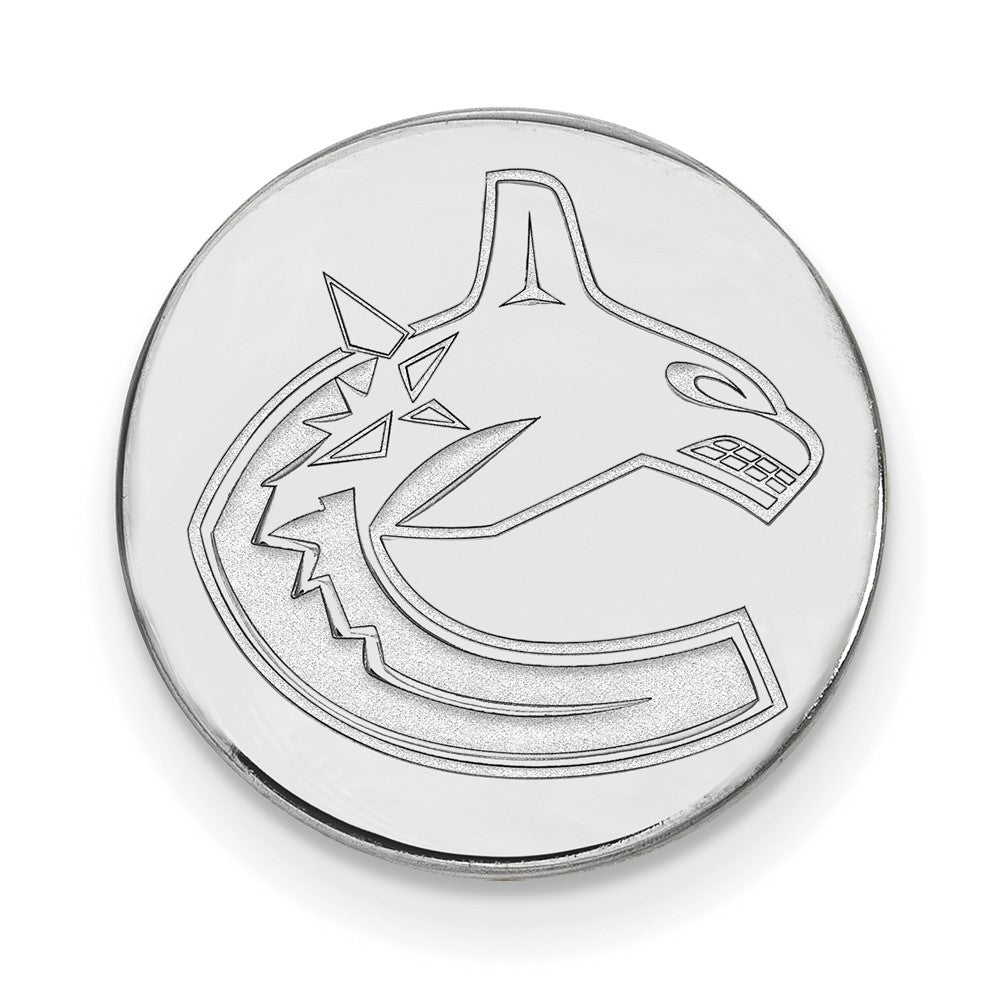 Sterling Silver Rhod-Pltd Nhl Logoart Vancouver Canucks Lapel Pin