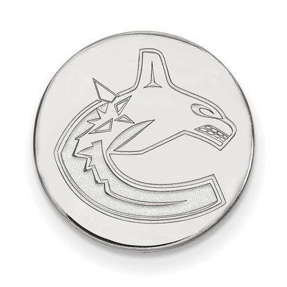 Sterling Silver Rhod-Pltd Nhl Logoart Vancouver Canucks Lapel Pin
