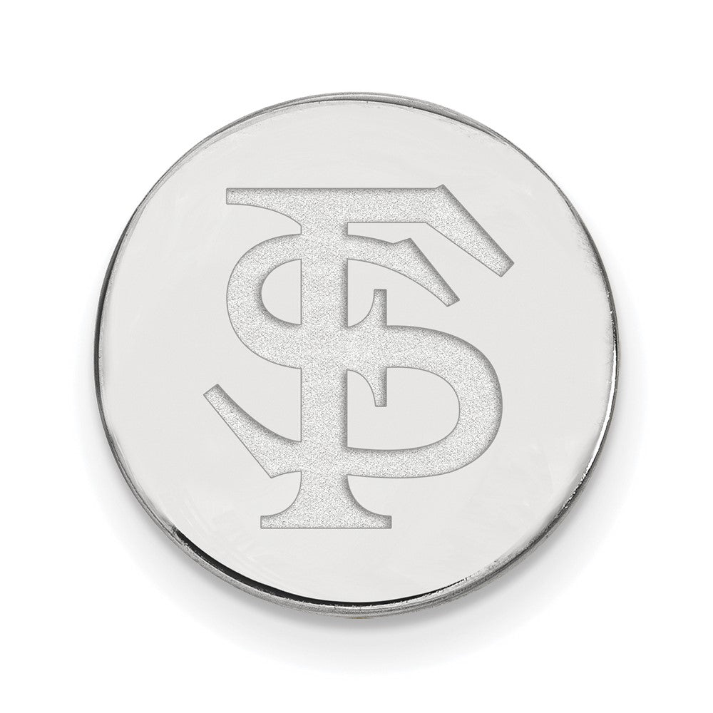 Sterling Silver Rhod-Pltd Logoart Florida State University F-S Lapel Pin