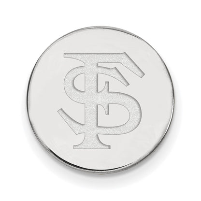 Sterling Silver Rhod-Pltd Logoart Florida State University F-S Lapel Pin