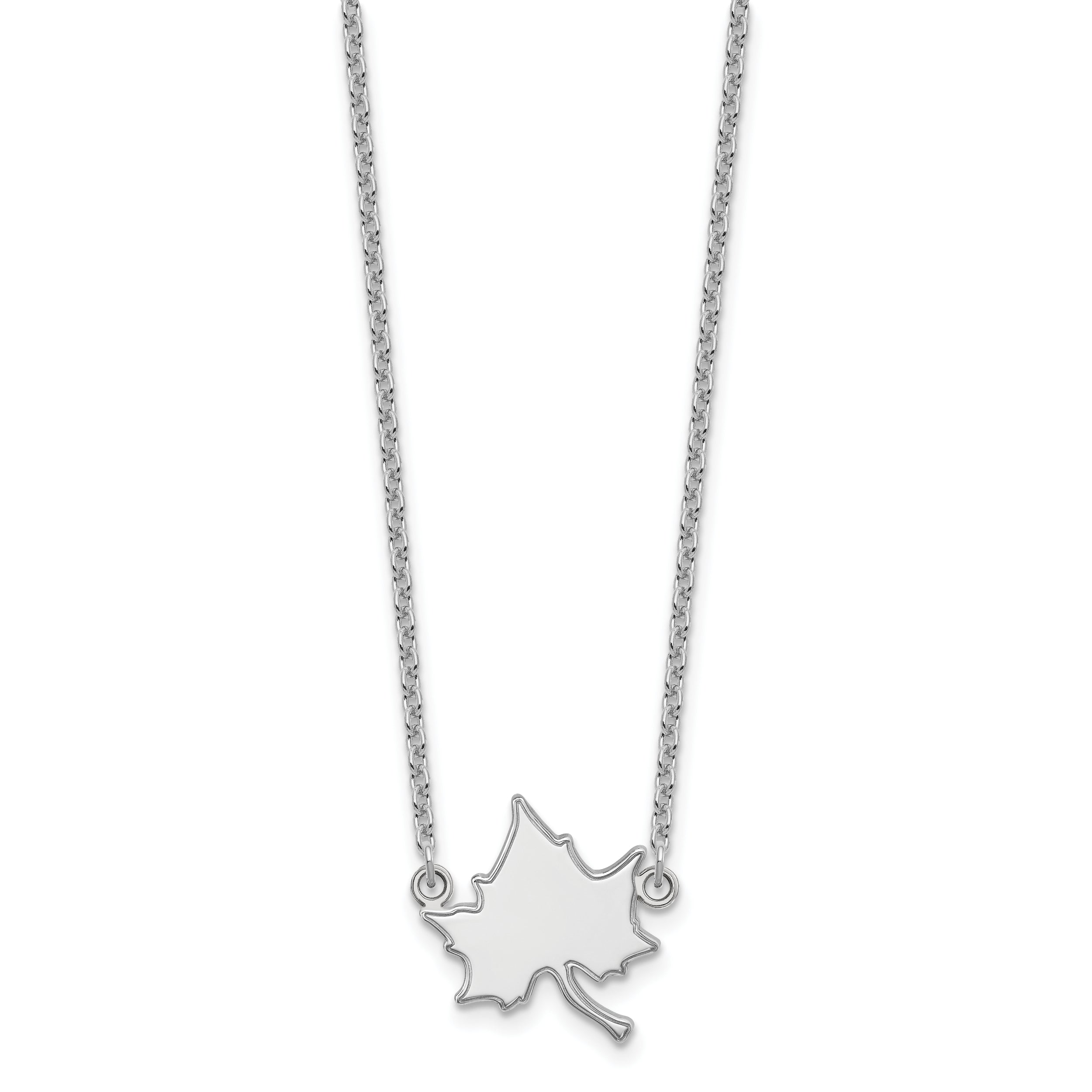 10K White Gold Logoart Indiana State University I S Large Pendant 18 Inch Necklace