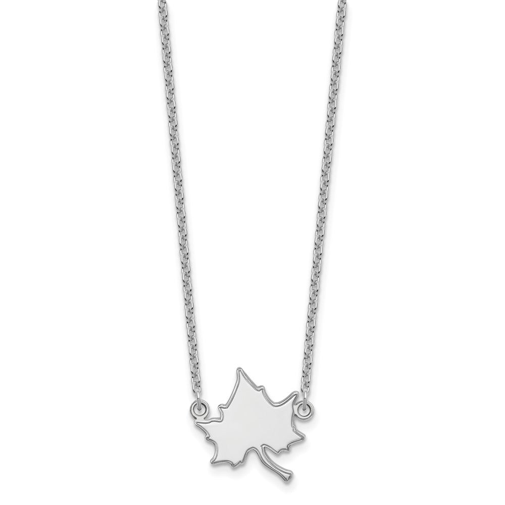 14K White Gold Logoart Indiana State University I S Large Pendant 18 Inch Necklace