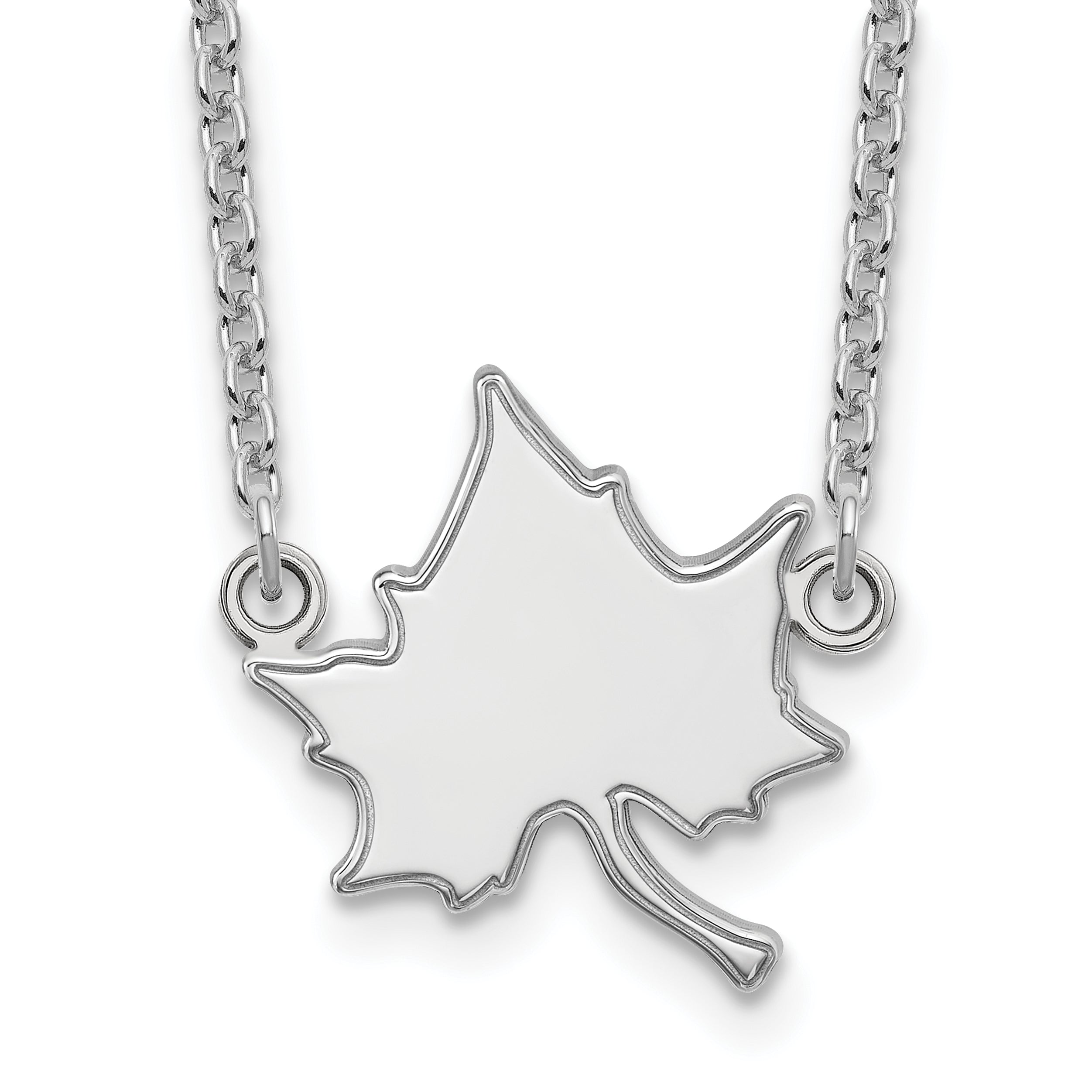 10K White Gold Logoart Indiana State University I S Large Pendant 18 Inch Necklace