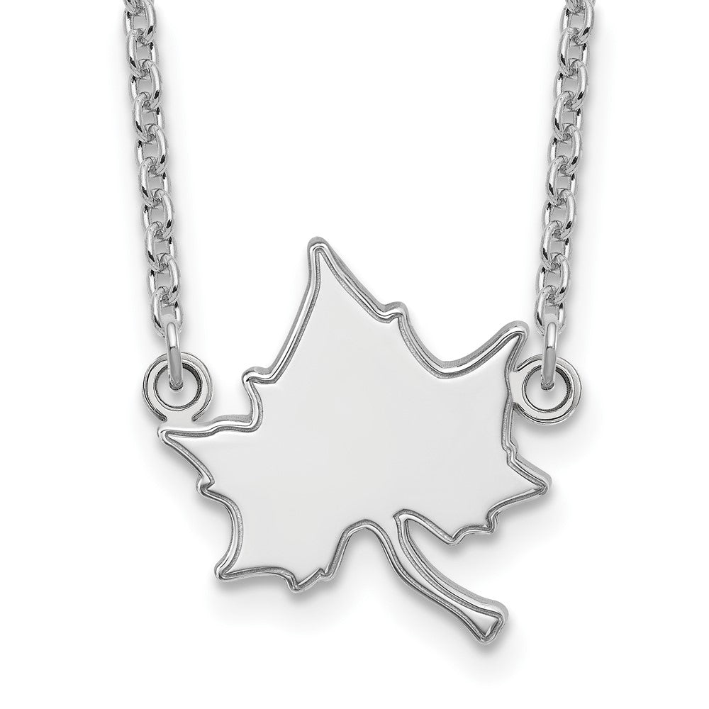 14K White Gold Logoart Indiana State University I S Large Pendant 18 Inch Necklace
