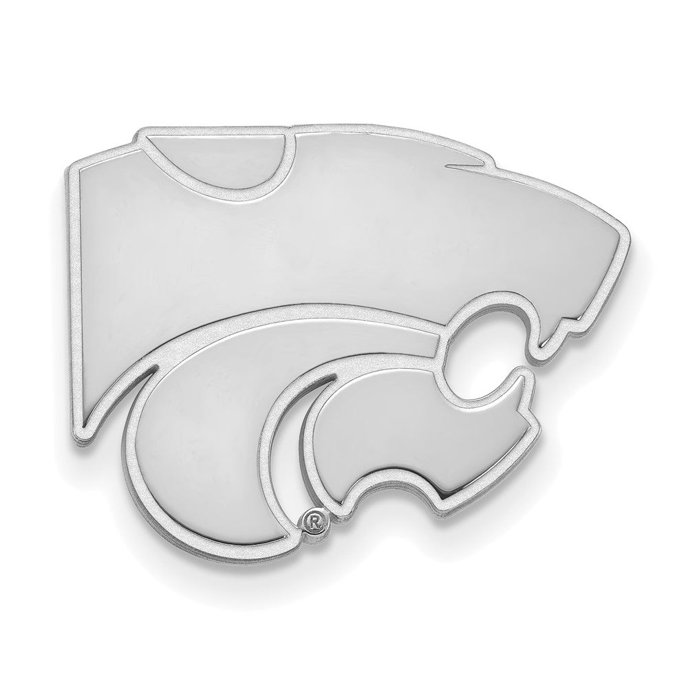 Sterling Silver Rhod-Pltd Logoart Kansas State University Lapel Pin