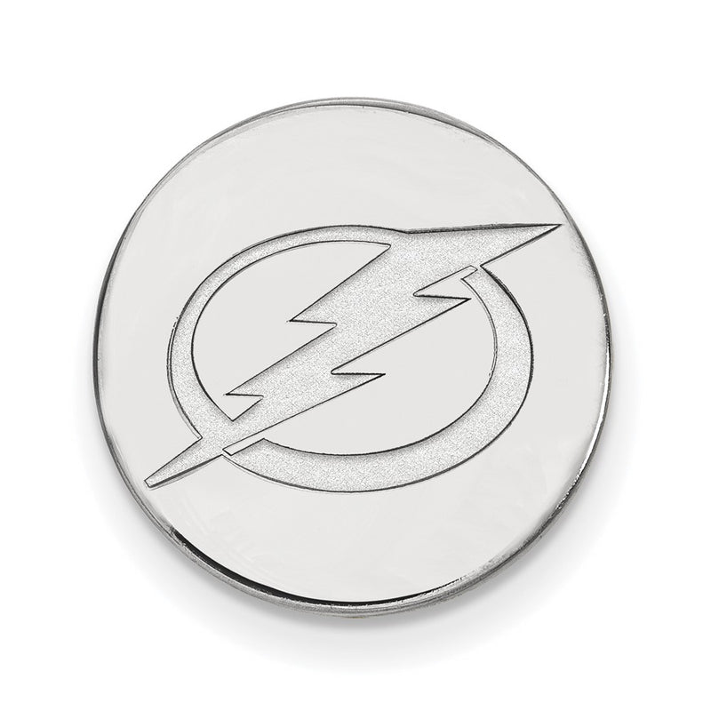 14K White Gold NHL LogoArt Tampa Bay Lightning Lapel Pin