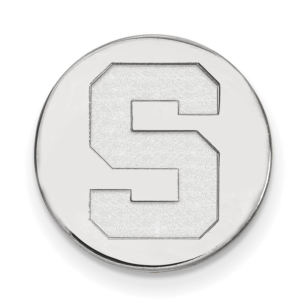 Sterling Silver Rhod-Pltd Logoart Michigan State University Lapel Pin