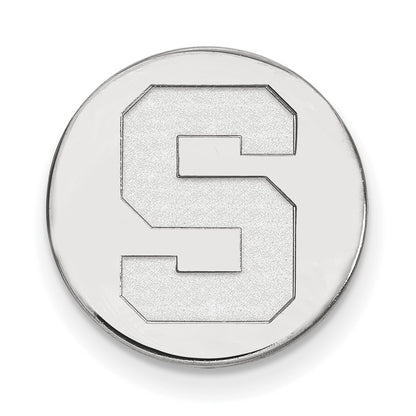 Sterling Silver Rhod-Pltd Logoart Michigan State University Lapel Pin