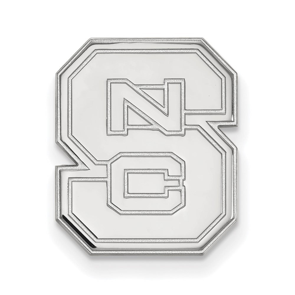 Sterling Silver Rhod-Pltd Logoart North Carolina State University Lapel Pin